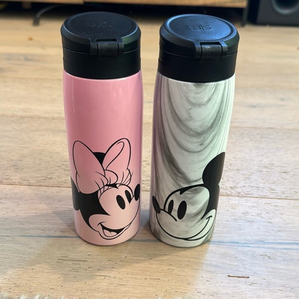 Brand new never used Disney drink wear water bottles (2) Mickey Minnie
